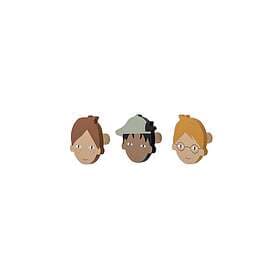 Bloomingville Simson Hängkrok, Brun, MDF, 3-pack Brun 5 9