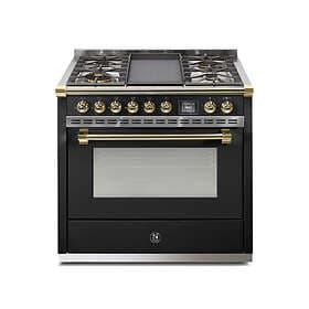 Spis Ascot Combi-steam 90 cm (1 ugn) (Nero/Brass) Gas BBQ
