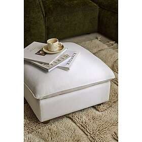 Ellos Puff fotpall Ritz 61x61 cm Cremevit/guld Polyester Lin