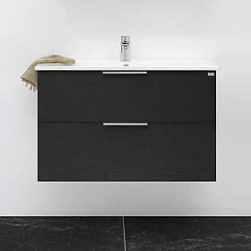 4AQUA Kommod Slim H (Svart ek melamin/100)