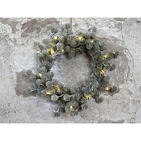 Chic Antique Denmark Fleur Julkrans Cederträ LED Grön