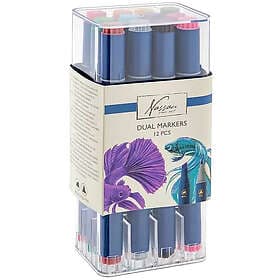 Nassau Fine Art Dual Markers 12-set