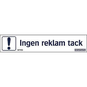 ingen Systemtext Skylt Reklam Tack 100x20 mm Dekal 979280