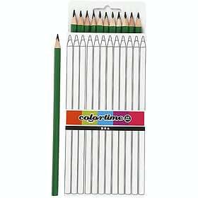 Creativ Company Färgblyerts Colortime Kärna 3 mm 12 st/1 Förp färgblyerts, grön, L: 17 cm, kärna mm, st./ 1 38579
