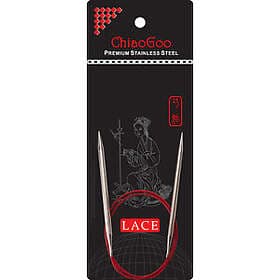 ChiaoGoo Red Lace Rundstickor Rostfritt Kirurgiskt Stål 60 cm 3 mm