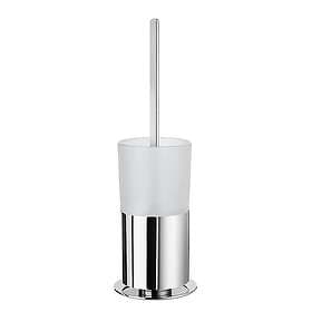 Smedbo Toalettborste Outline FK311 Krom/Frostat Glas wc-borste inkl. behållare i förkromad mässing/frosta