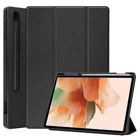 Inskal Samsung Galaxy Tab S7 Fe Tri-Fold Flip Case m. wake up/sleep-funktion Svart
