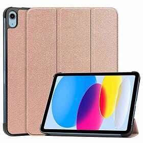 Inskal Apple iPad 10,9" (2022) PU Läder Tri-fold Fodral Rose Gold