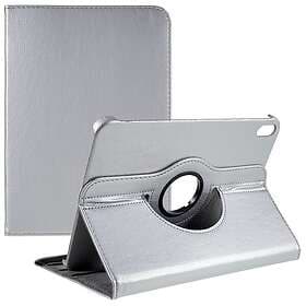 Inskal iPad 10,9" (2022) Klassiskt Läder Fodral m. 360⁰ Stativfunktion Silver