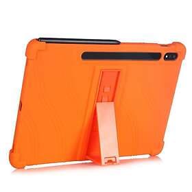 Inskal Samsung Galaxy Tab S7 Plus 12,4" Skal med Stativfunktion Silikon Orange