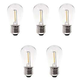 Lightson Deco bulb x 5, E27 12V (varmvit) (Transparent)