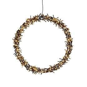 Konstsmide Krans svart metall, 50 cm LED (Svart)