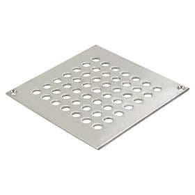 Galler fyrkantigt 3 mm-med skruvlås-: 140 x 140 mm-rostfritt stål