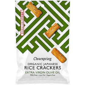 Clearspring Rice Crackers Med Olivolja Och Salt 50 Gram
