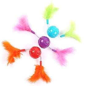 Feather Kattleksaker Twizzlers Bollar 3-pack