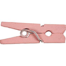 Creativ Company Klädnypor Mini 25x3 mm 36 st/1 Förp klädnypor, ljusröd, L: 25 mm, B: 3 st./ 1 förp. 56437
