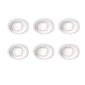 Plejd Downlight Tilt LED Spot 8W DWN-01 NEDLJUS SPOT 515LM 2,2-4K TILT VIT 6-PACK DWN-01-W