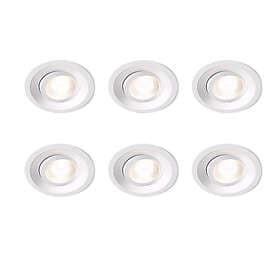 Plejd Downlight Tilt LED Spot 8W DWN-01 NEDLJUS SPOT 515LM 2,2-4K TILT VIT 6-PACK DWN-01-W