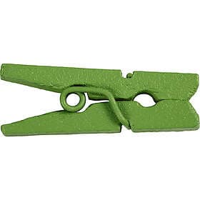 Creativ Company Klädnypor Mini 25x3 mm 36 st/1 Förp klädnypor, grön, L: 25 mm, B: 3 st./ 1 förp. 56443
