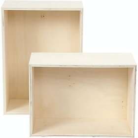 Creativ Company Förvaringslådor Djup 12,5 cm 2 st/1 Set Förvaringslådor, H: 27+31 cm, djup B: 19,5+22,5 56160