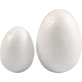 Creativ Company Lätta Ägg Vit 10 st/1 Förp Ägg, vit, H: 35+48 mm, B: 25+35 st./ 1 förp. 54309