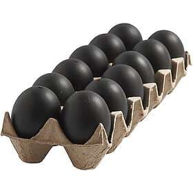 Creativ Company Plastägg 12 st/1 Förp Ägg, svart, H: 6 cm, st./ 1 förp. 51025