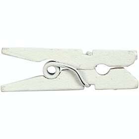 Creativ Company Klädnypor Mini 25x3 mm 36 st/1 Förp klädnypor, vit, L: 25 mm, B: 3 st./ 1 förp. 56435