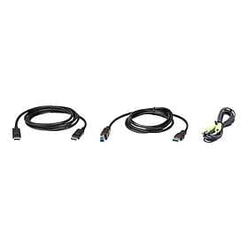 Aten Usb Displayport Kvm Kabelkit 1,8m 2L-7D02UDPX3