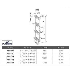 Plastimo Folding 90º Ladder Silver