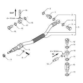 Vetus Dedicated Assembly Vd4 Fuel Hose Silver