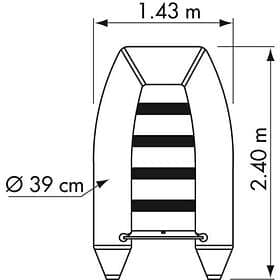 Plastimo Raid Ii P240sh Inflatable Boat Grå 4 Places