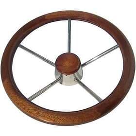 Mavi Mare Stainless Wood Steering Wheel Guld 350 mm