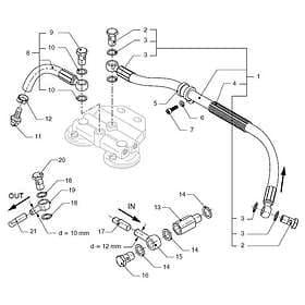 Vetus Dedicated Assembly 1/6 Cylinder Fuel Hose Silver