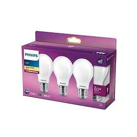 Philips Klassisk LED-standard 7W 827, 806 lumen, E27, matt, (3-pack)