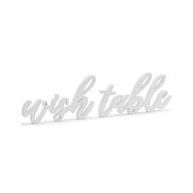 Wish Table Vit Träskylt 40x10 cm