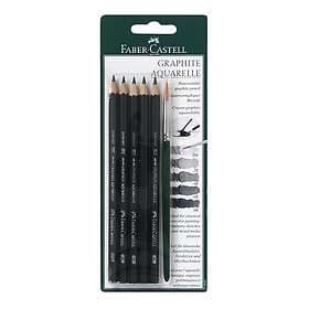 Faber-Castell Akvarellgrafitpennor 5p+pensel