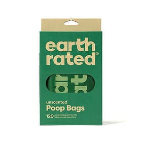 Earth Rated Bajspåsar med Handtag Oparfymerade 120-pack