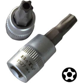 Bato Bitshylsa 1/4" 5 Star Torx med hål 10