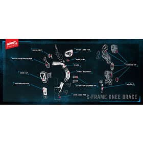 Leatt C-frame Pro Carbon Thigh Support Left Knee Guard Svart