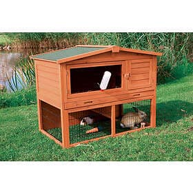 Trixie natura small animal hutch with outdoor run 124 × 102 × 78 cm brown