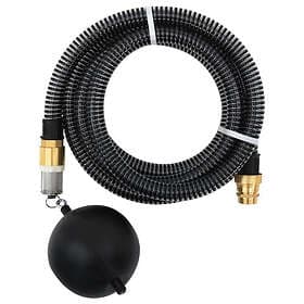 vidaXL Sugslang med kopplingar mässing svart 1,1" 7 m PVC