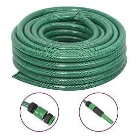 vidaXL Trädgårdsslang med kopplingar grön 50 0,9" m PVC 154384