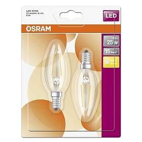 Osram Kronlampa E14 LED 2,5W 2700K 250 lumen 2-pack