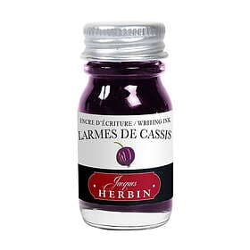 Bläck Herbin Fountain Ink 10ml, för reservoarpennor – svart vinbär larmes de cassis