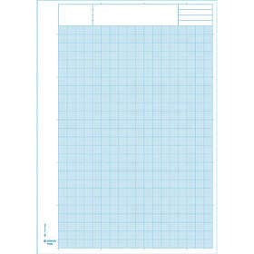 Block med millimeterrutor i blått för ritningar m.m. A4 – 210x297 mm, 50 ark