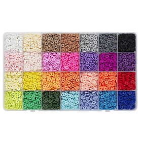 olika Heishi beads megamix – 5600 (Ø6 mm) heishi-pärlor i 28 färger