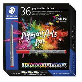 Staedtler Pigment Arts Pen Multi Ink – 36 pennor i en bred palett