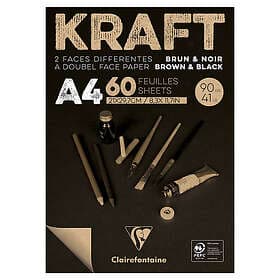 Clairefontaine Kraft block A4 Brown/Black