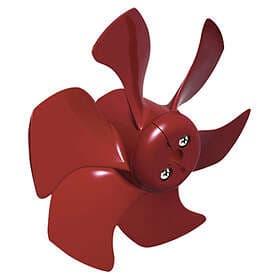 Vetus 45/50/80kgf 6 Blades Bow Propeller Röd 185 mm