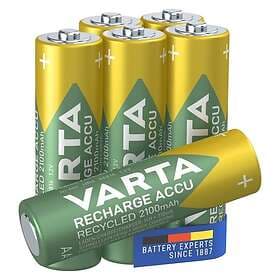 Varta Recharge Recycled AA-batterier 2100 mAh 6-pack